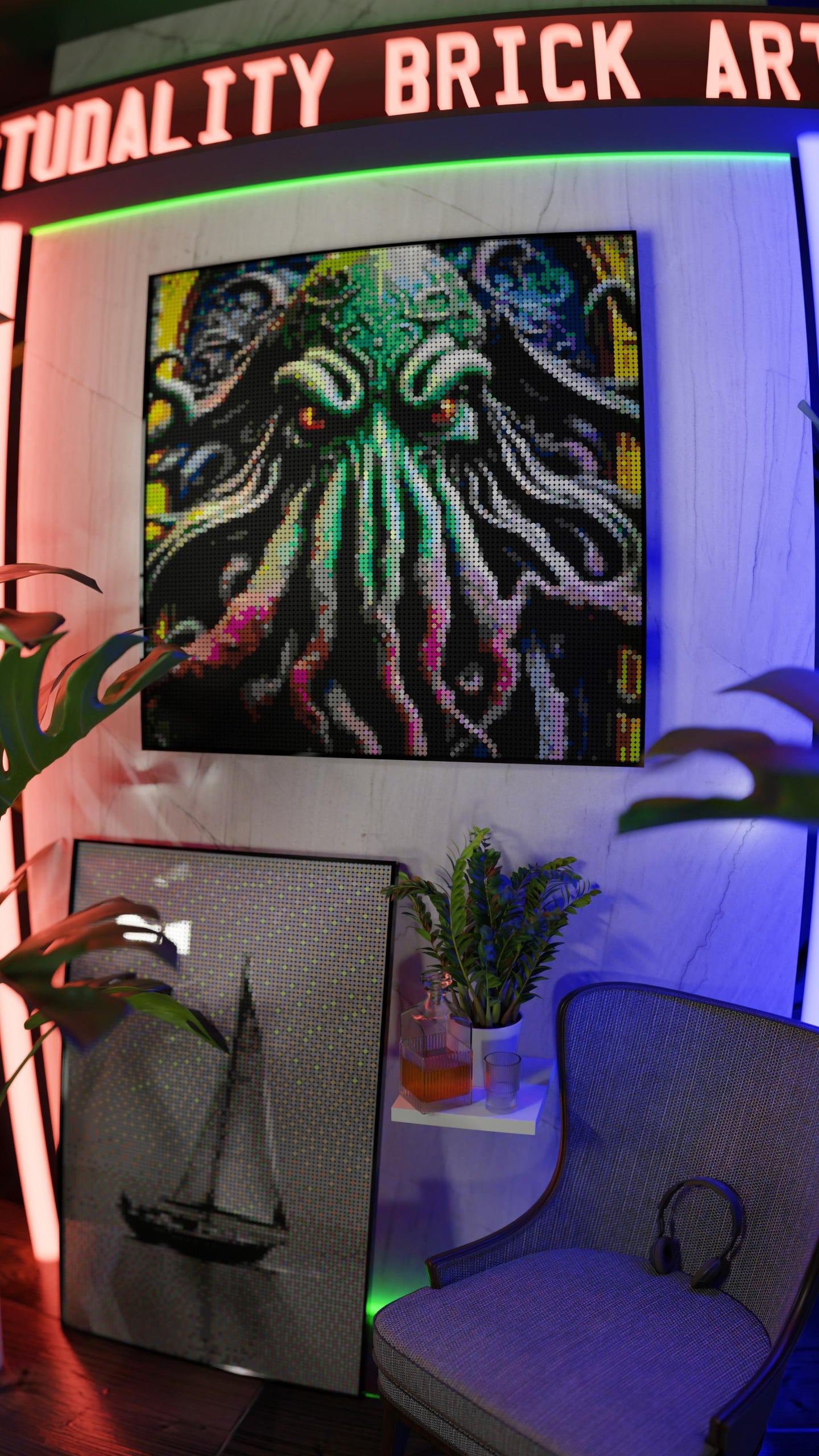 Arrival of Cthulhu LEGO® Style mosaic creative DIY building set